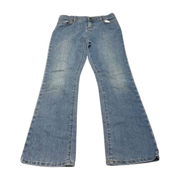 The Children's Place Bootcut Jeans Girls 12 Blue Denim Cotton Stretch Mid-Rise - Picture 1 of 7